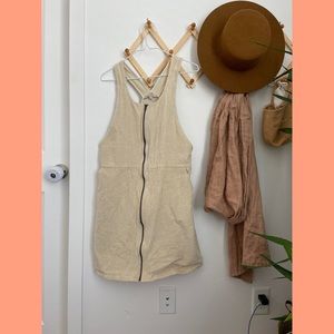 Corduroy zip-front dress